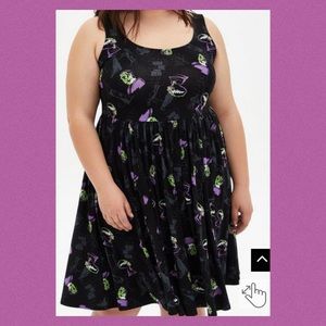 Torrid x Universal Monsters Frankenstein and Bride Skater Dress 2X